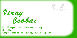 virag csobai business card